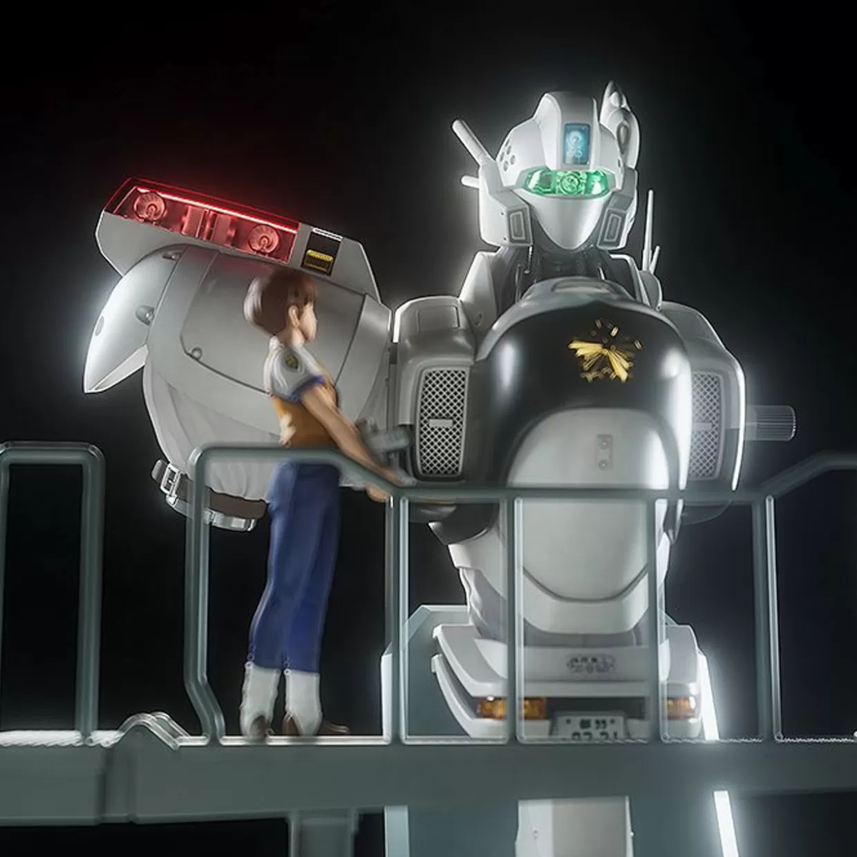 Fashion Max Factory Plamax Mf-75: Minimum Factory Machine Bust Collection Noa Izumi With Alphonse Plastic Model (Mobile Police Patlabor)
