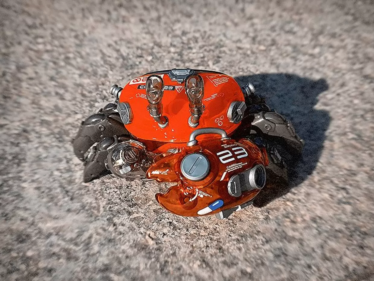 Best ORANGE CAT INDUSTRY Aquaculture Tank 008: Fiddler Crab (Silver Red) Plastic Model