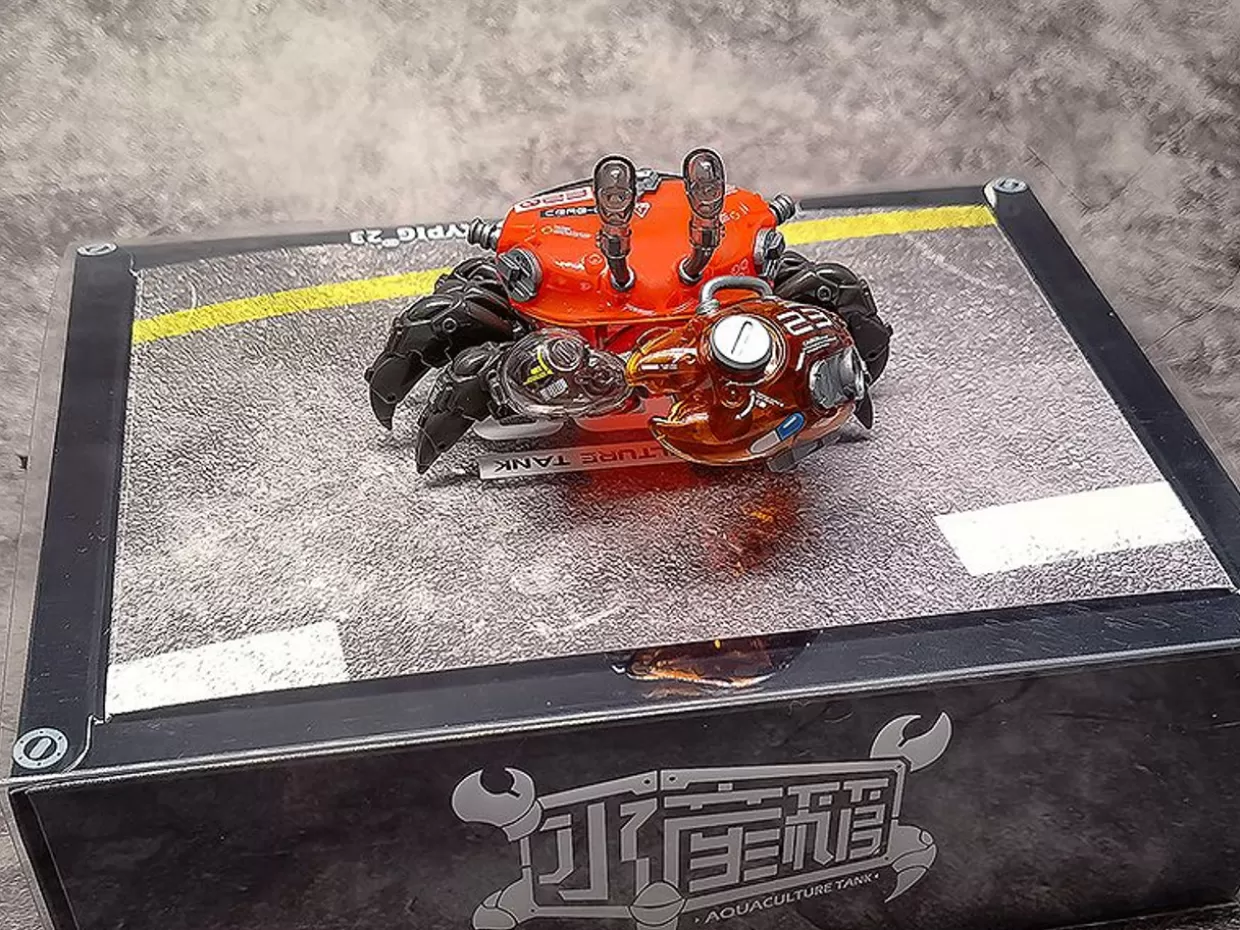 Best ORANGE CAT INDUSTRY Aquaculture Tank 008: Fiddler Crab (Silver Red) Plastic Model