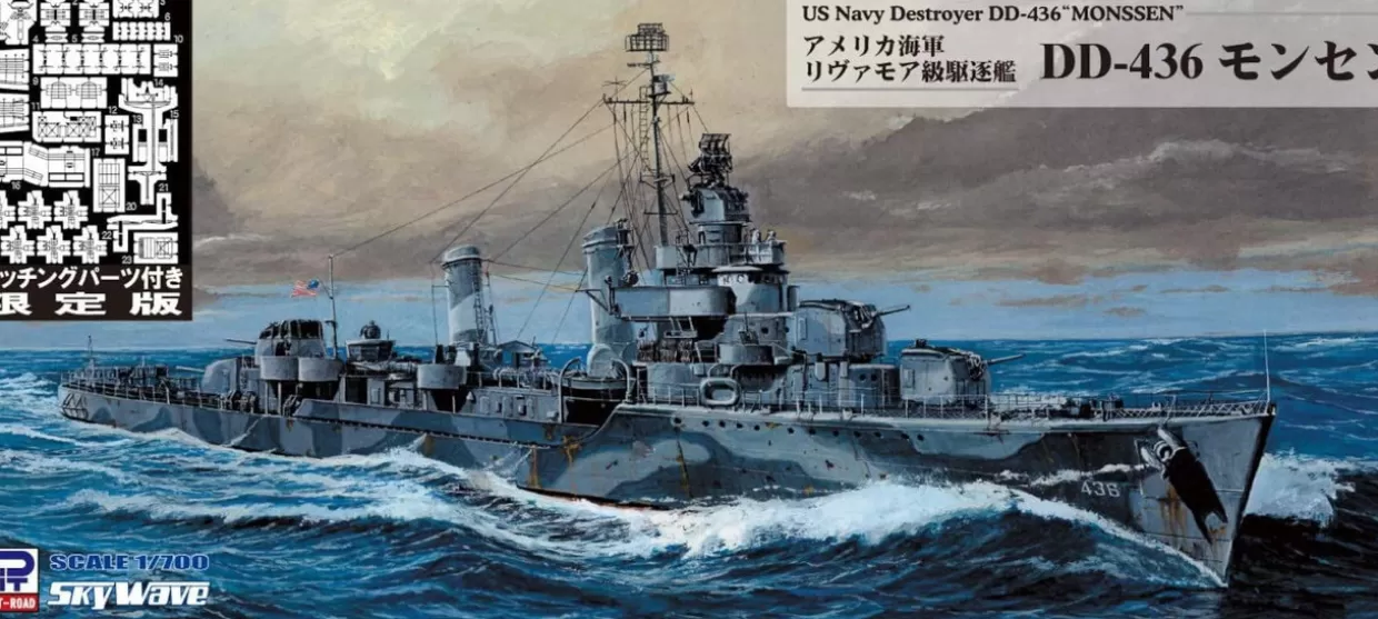 Best Sale Pit-Road 1/700 Us Navy Destroyer Dd-436 Monssen W/ Etching Parts Plastic Model