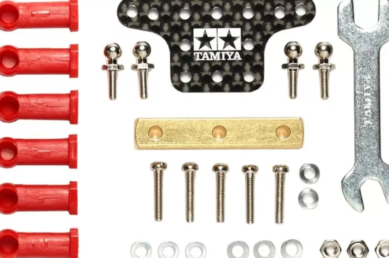 Fashion Tamiya 95387 Mini 4Wd Mass Damper Set W/Ball Connectors (Blockweight/ Carbon Plate)