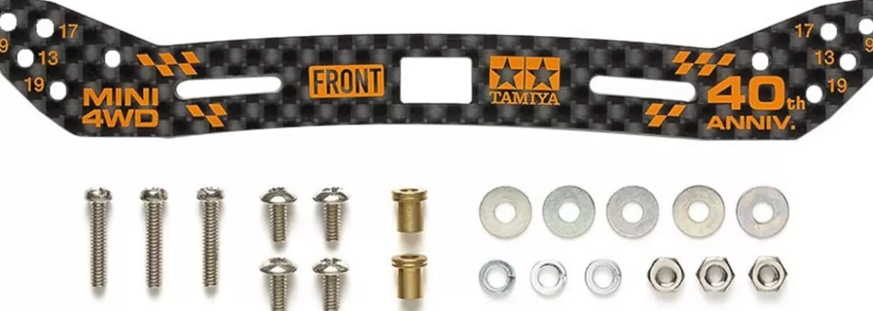 Fashion Tamiya 95641 Mini 4Wd 40Th Anniversary Hg Carbon Stay For Front Wide Slide Damper (2Mm)