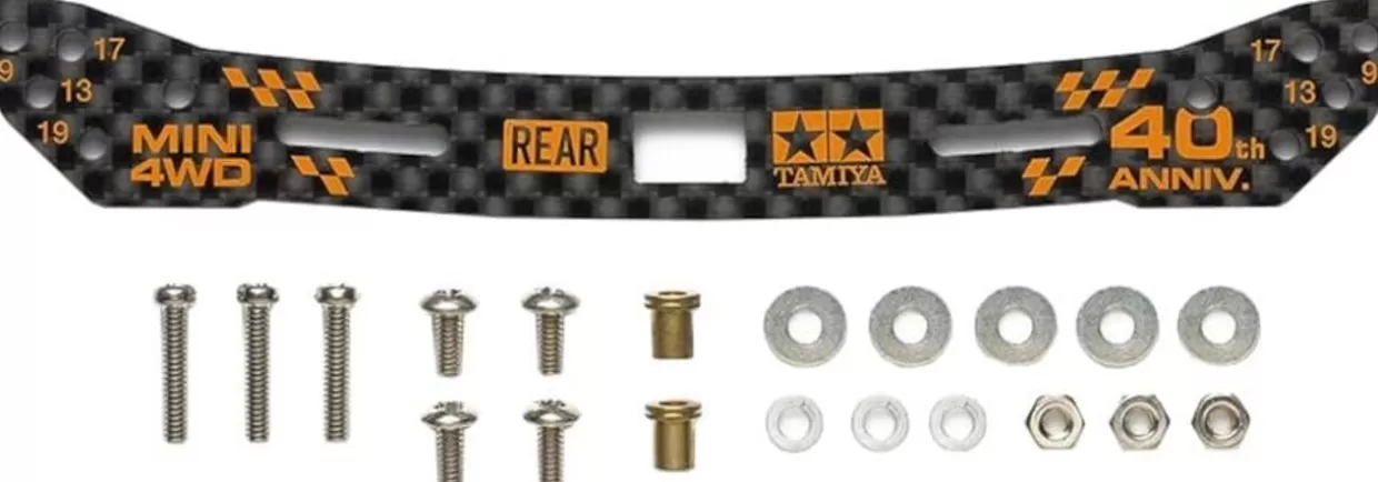 Fashion Tamiya 95642 Mini 4Wd 40Th Anniversary Hg Carbon Stay For Rear Wide Slide Damper (2Mm)