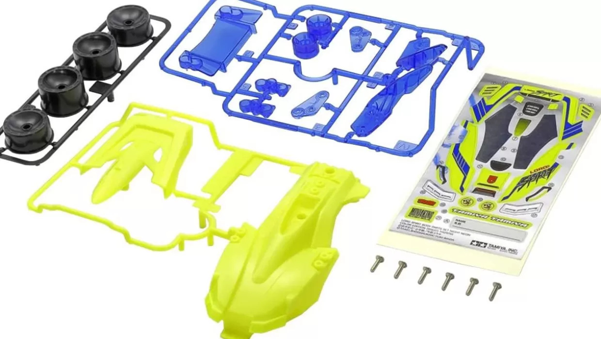 Sale Tamiya Mini 4Wd Road Spirit Body Parts Set Night Neon Color Edition