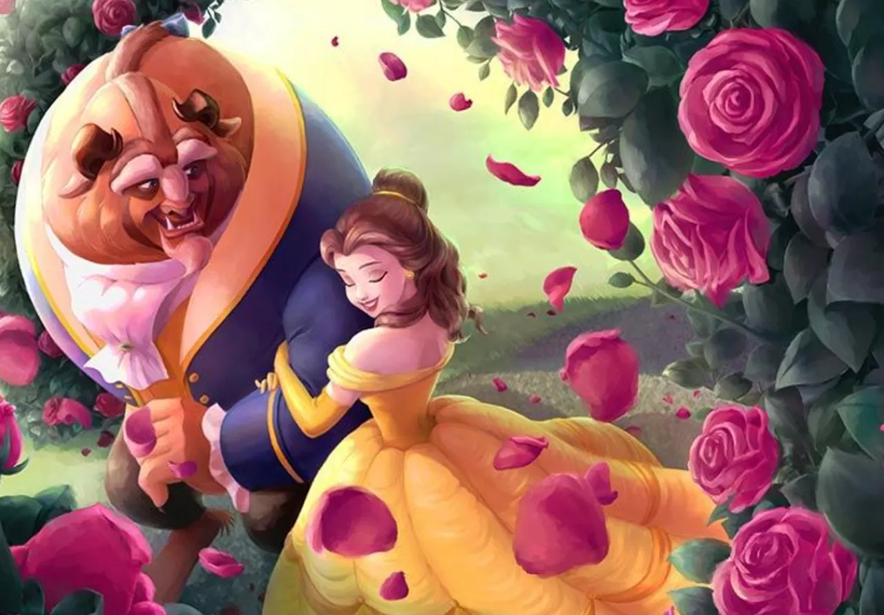 Tenyo D1000-060 Jigsaw Puzzle Disney Beauty And The Beast Roses (1000 Pieces)