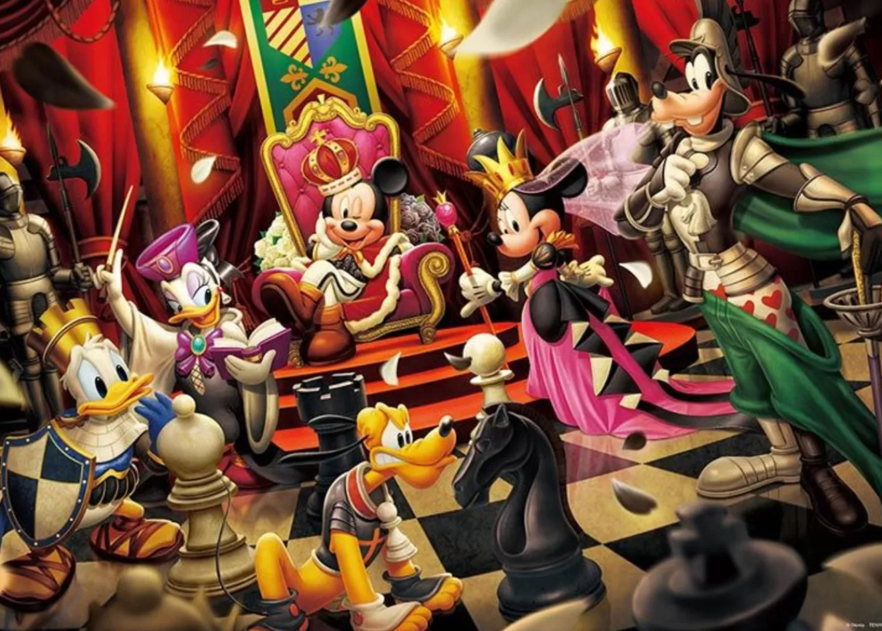 Tenyo D500-660 Jigsaw Puzzle Disney Mickey & Friends Welcome To The World Of Chess (500 Pieces)