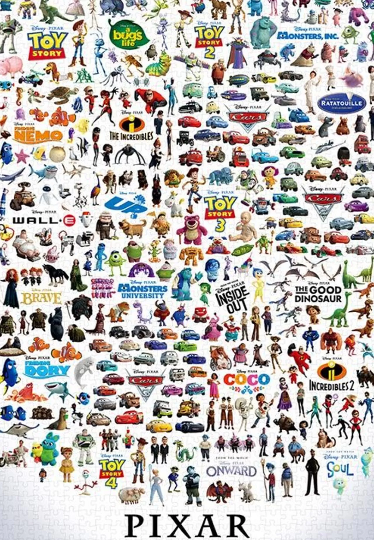 Tenyo D-2000-627 Jigsaw Puzzle Disney Pixar Character / Great Collection (All Characters) (2000 Pieces)