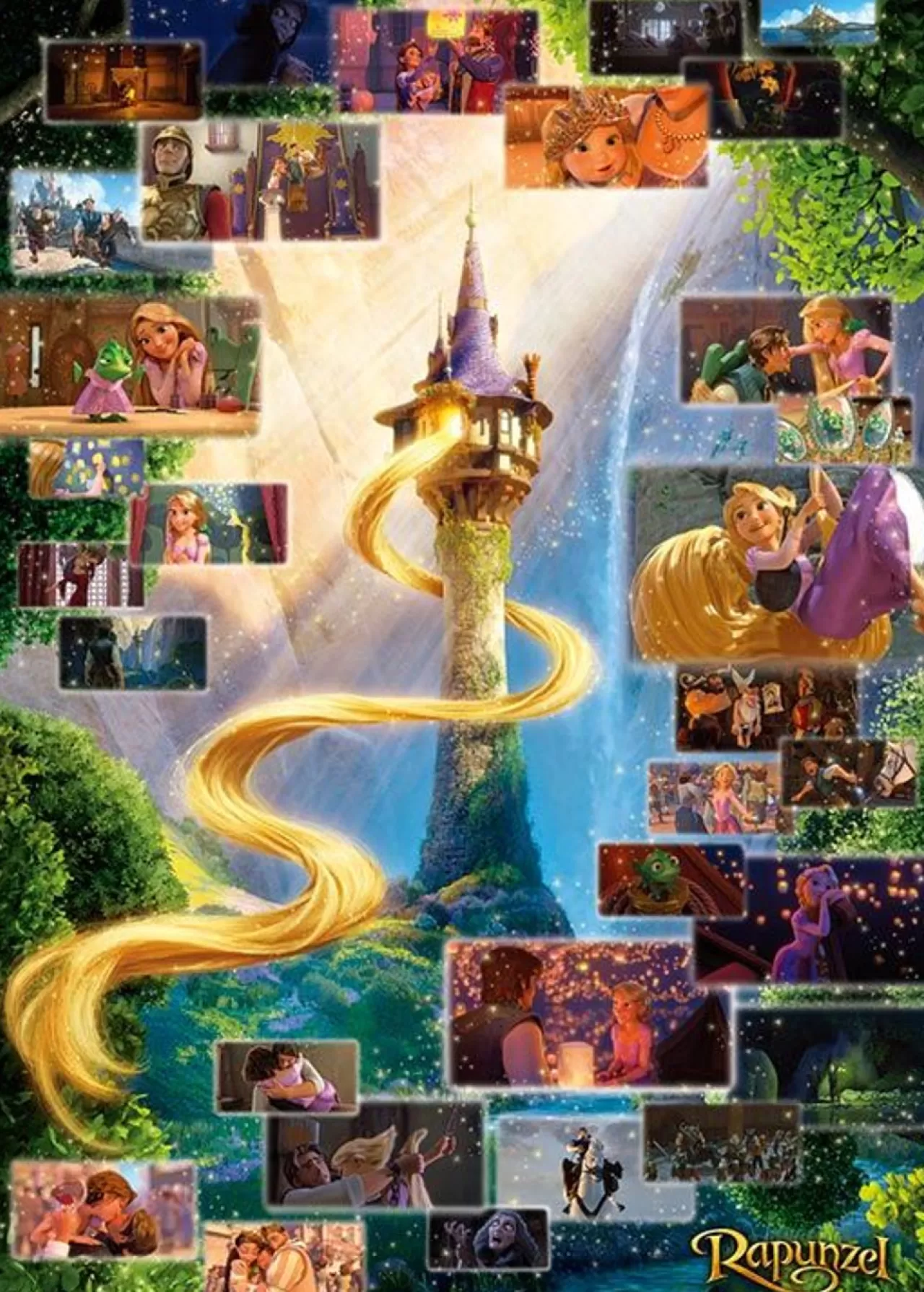 Tenyo D500-661 Jigsaw Puzzle Disney Tangled Rapunzel Scene Collection (500 Pieces)