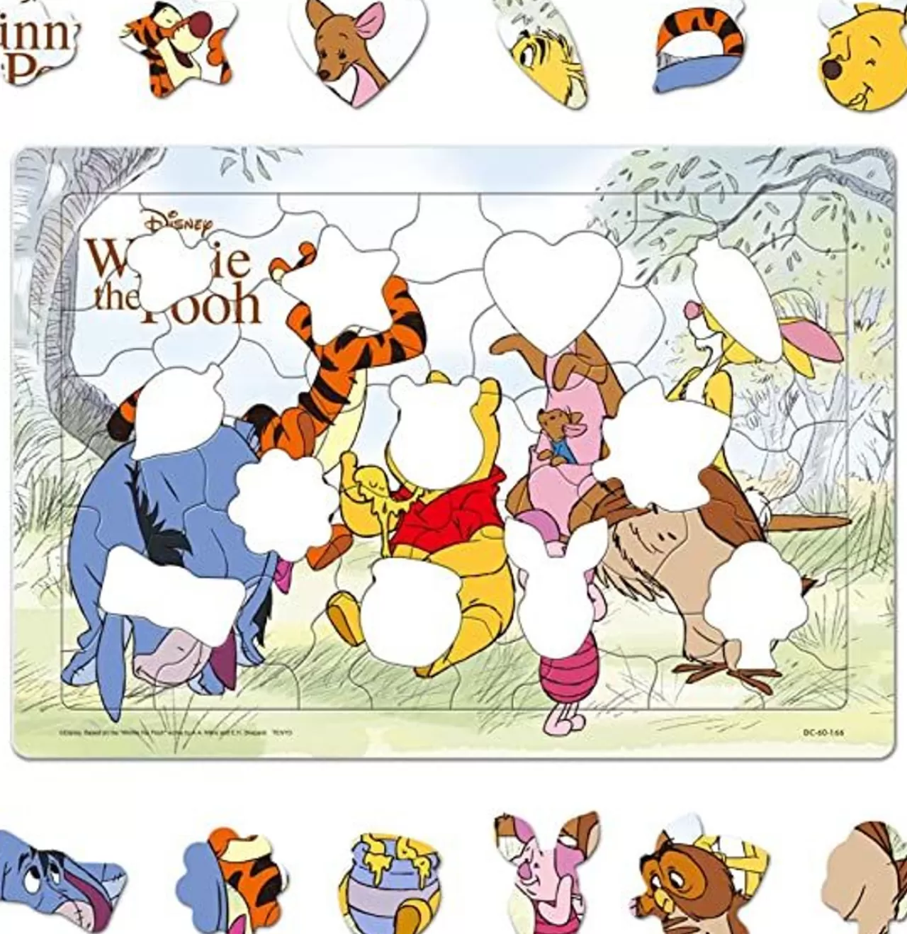 Tenyo Dc60-166 Child Jigsaw Puzzle Disney Winnie The Pooh ''With Forest Friends''(60 Pieces)