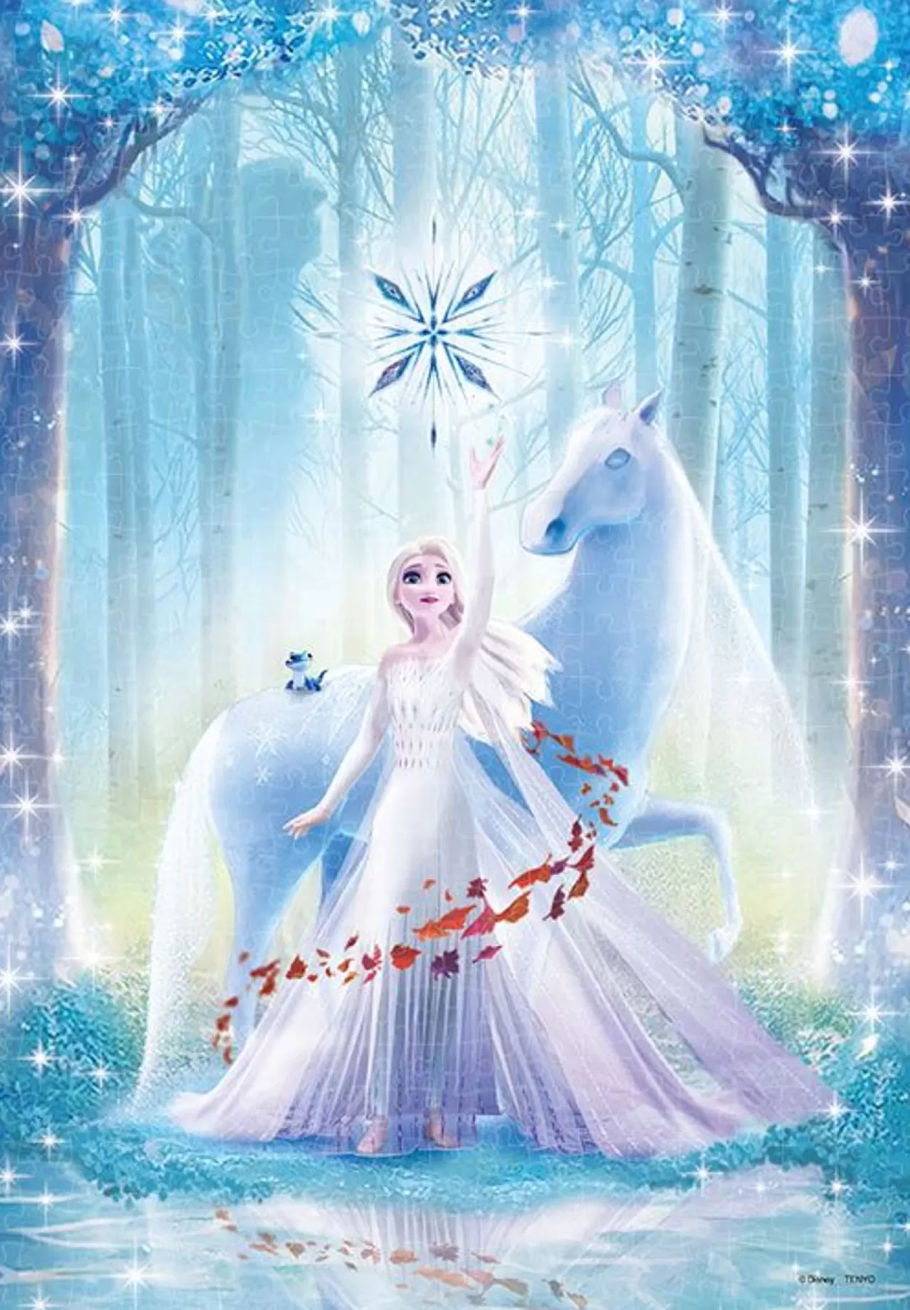 Tenyo Dpg-500-668 Jigsaw Puzzle Disney Frozen Beautiful Forest Elsa (Pure White) (500 S-Pieces)