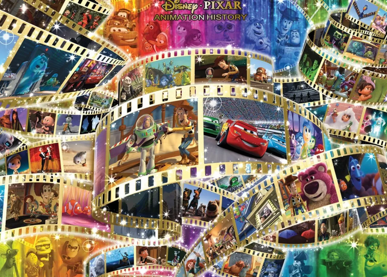 Tenyo Japan Jigsaw Puzzle D-2000-619 Disney Animation History (2000 Pieces)