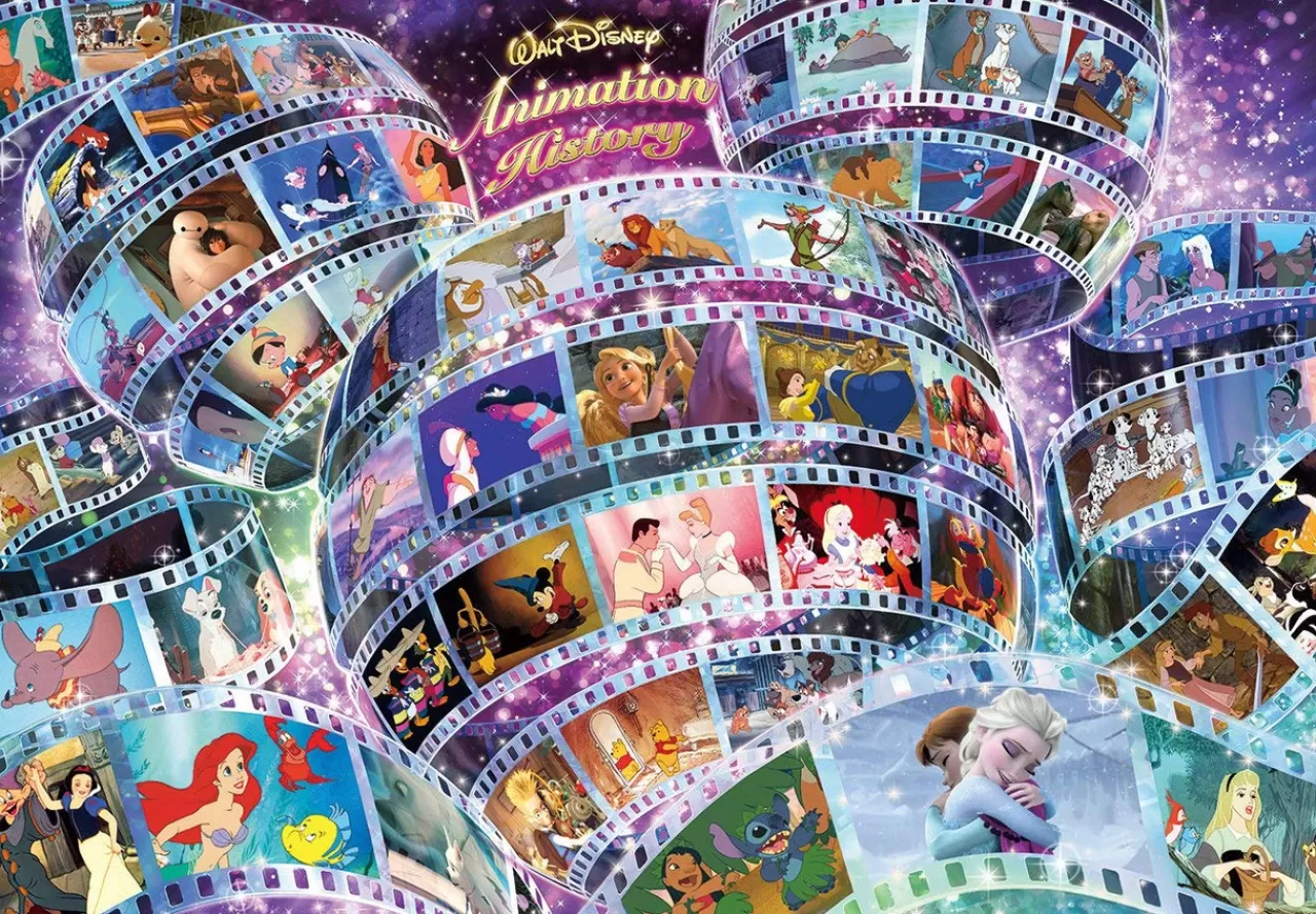 Tenyo Japan Jigsaw Puzzle D1000-461 Disney Animation History (1000 Pieces)