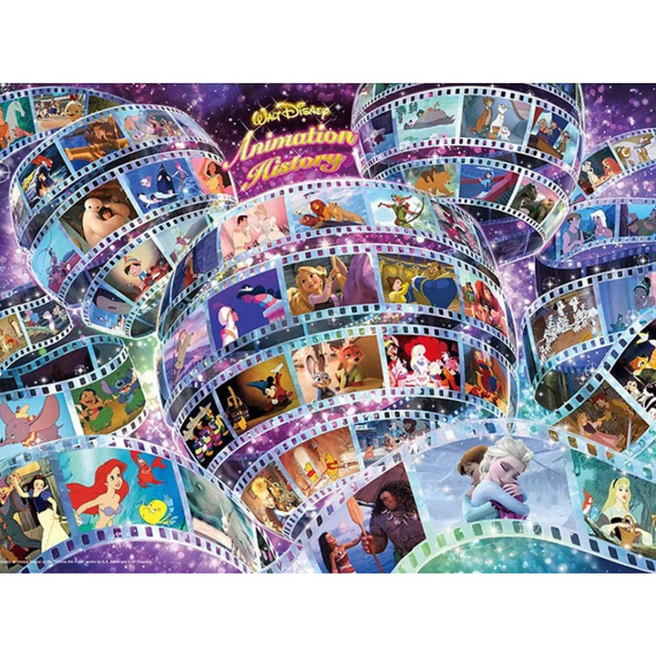 Tenyo Japan Jigsaw Puzzle D-300-002 Disney Animation History (300 Pieces)