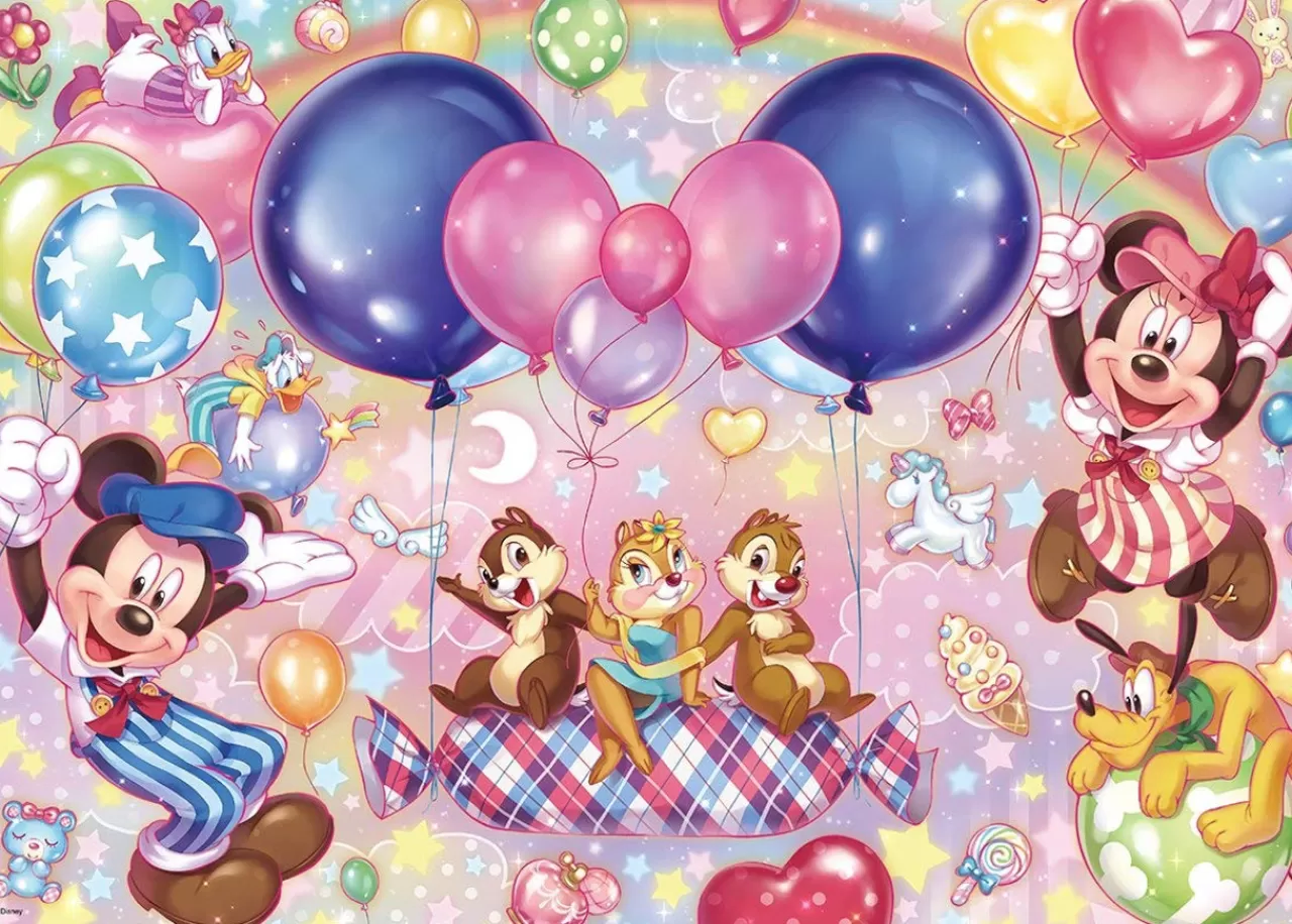 Tenyo Japan Jigsaw Puzzle D-500-490 Disney Balloon Paradise Photogenic (500 Pieces)