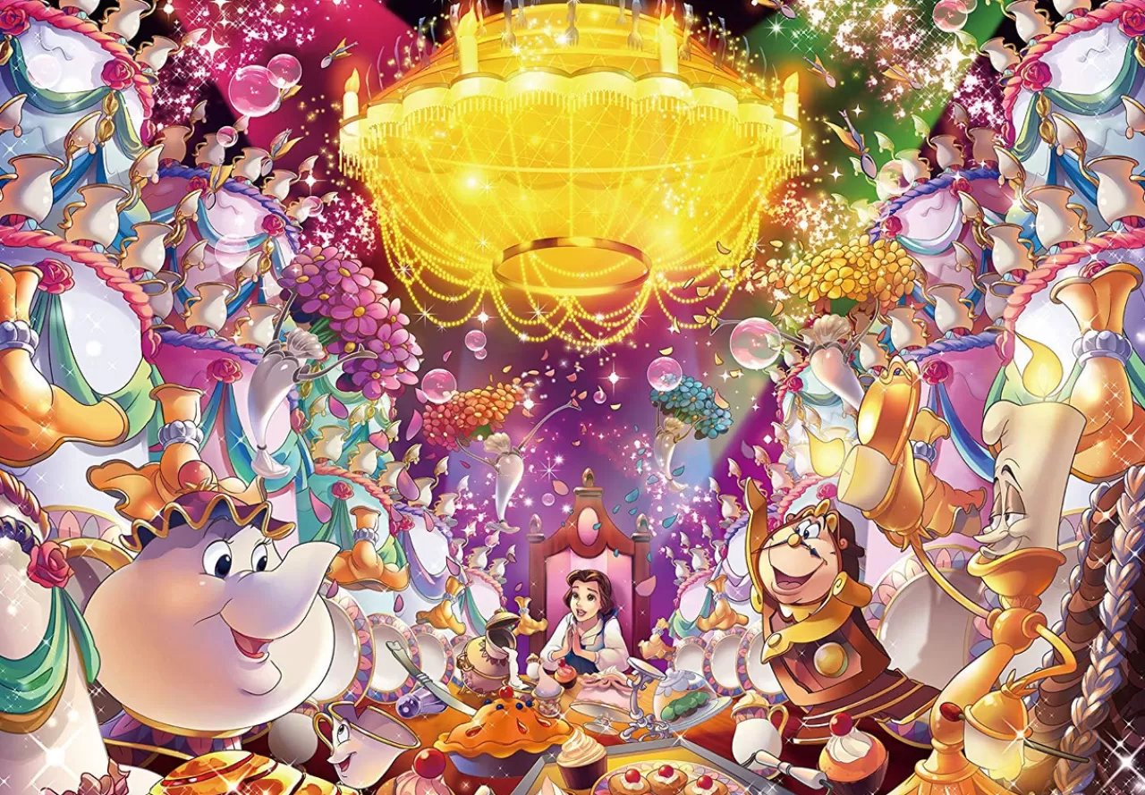 Tenyo Japan Jigsaw Puzzle D1000-463 Disney Beauty And The Beast Be Our Guest (1000 Pieces)