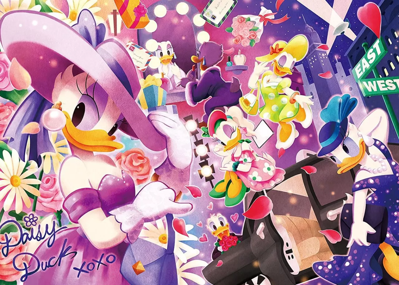 Tenyo Japan Jigsaw Puzzle D-500-477 Disney Daisy Duck Sparkling (500 Pieces)