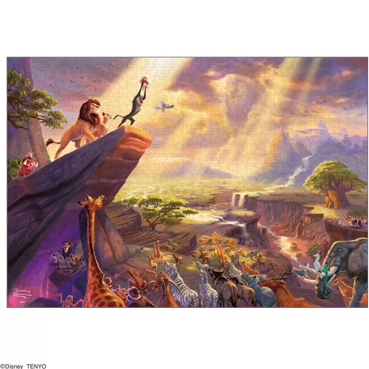 Tenyo Japan Jigsaw Puzzle D1000-046 Disney Lion King Thomas Kinkade (1000 Pieces)