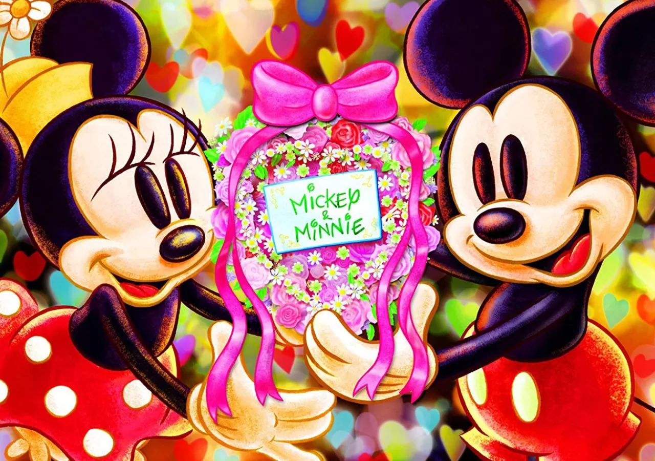 Tenyo Japan Jigsaw Puzzle D200-891 Disney Mickey And Minnie Bouquet (200 Pieces)