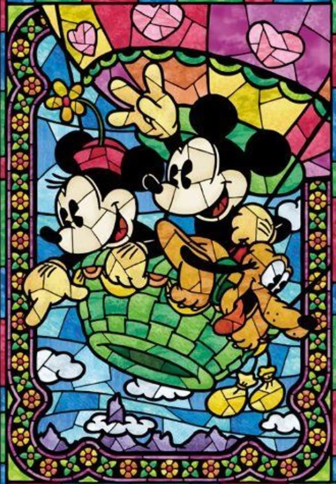 Tenyo Japan Jigsaw Puzzle D-108-732 Disney Mickey Balloon Journey (108 Pieces)