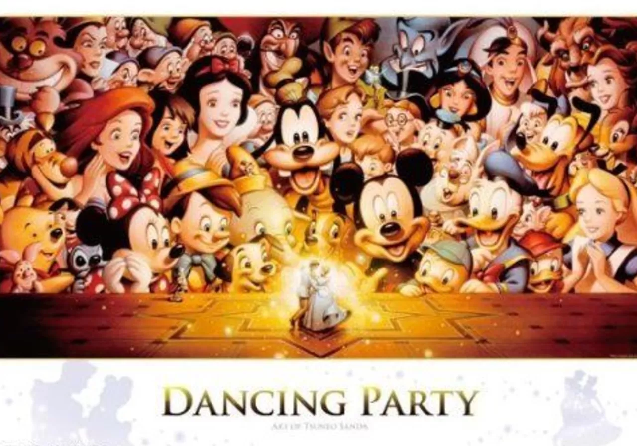 Tenyo Japan Jigsaw Puzzle D-1000-434 Disney Mickey Dancing Party (1000 Pieces)
