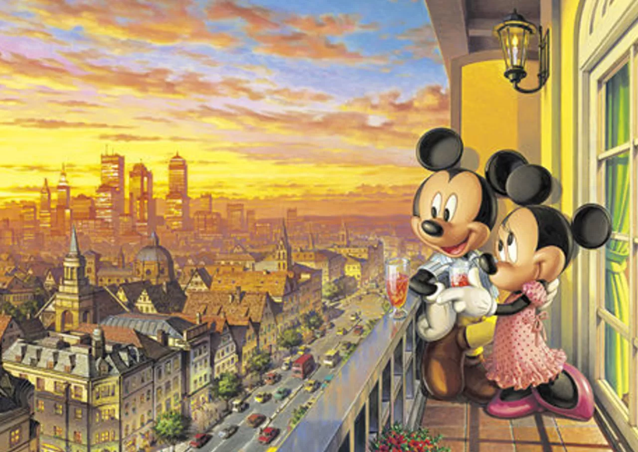 Tenyo Japan Jigsaw Puzzle D-300-197 Disney Mickey Mouse Sunset (300 Pieces)