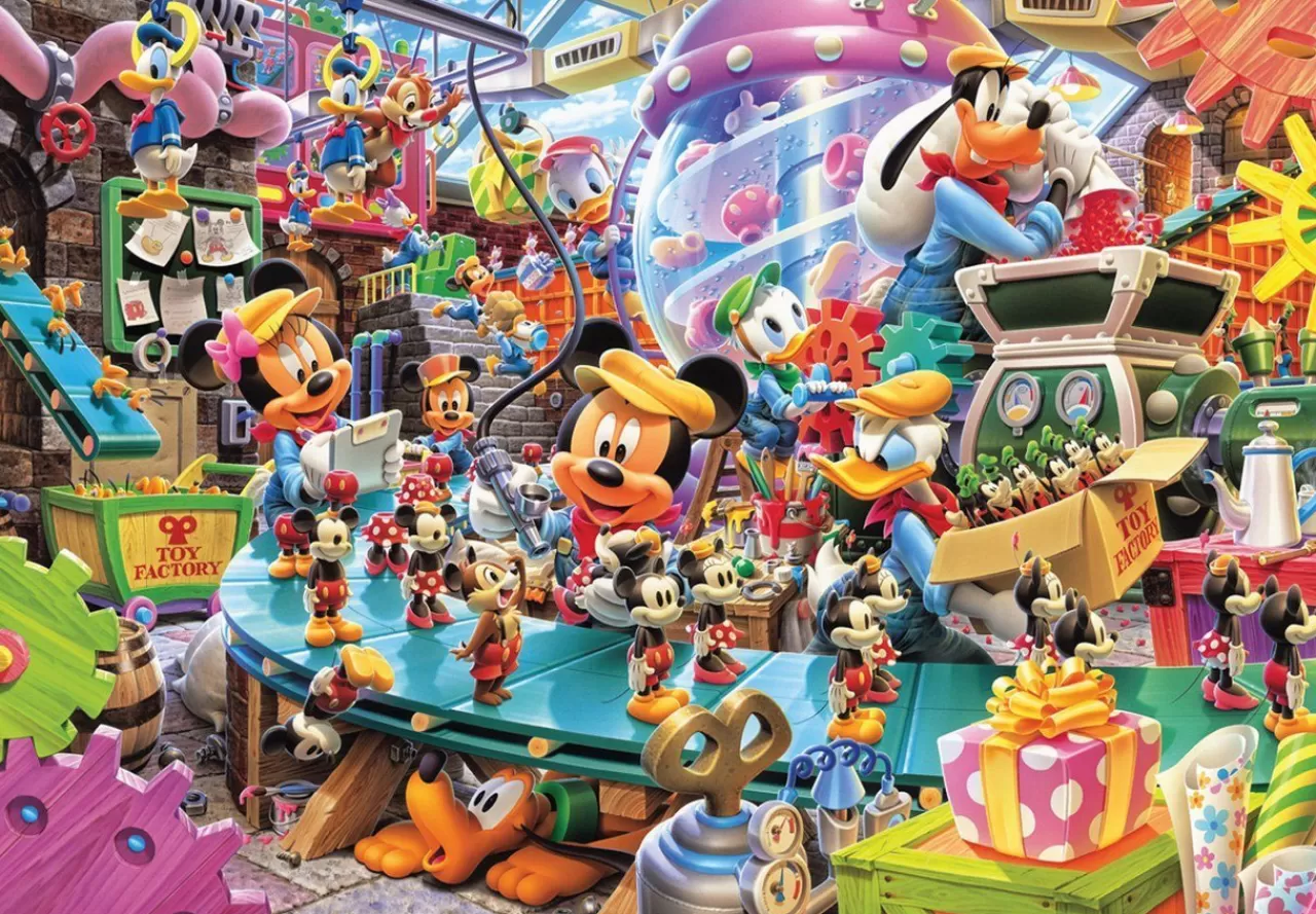 Tenyo Japan Jigsaw Puzzle D-300-268 Disney Mickey Mouse Toy Factory (300 Pieces)