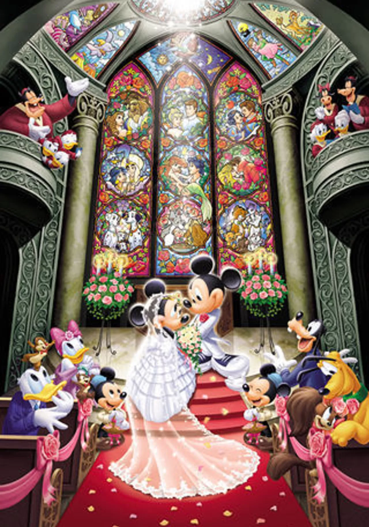 Tenyo Japan Jigsaw Puzzle D-500-356 Disney Mickey Mouse Wedding (500 Pieces)
