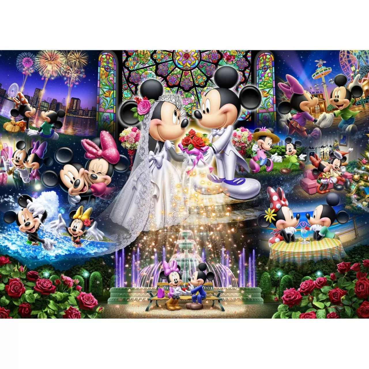 Tenyo Japan Jigsaw Puzzle D-500-430 Disney Mickey Mouse Wedding (500 Pieces)