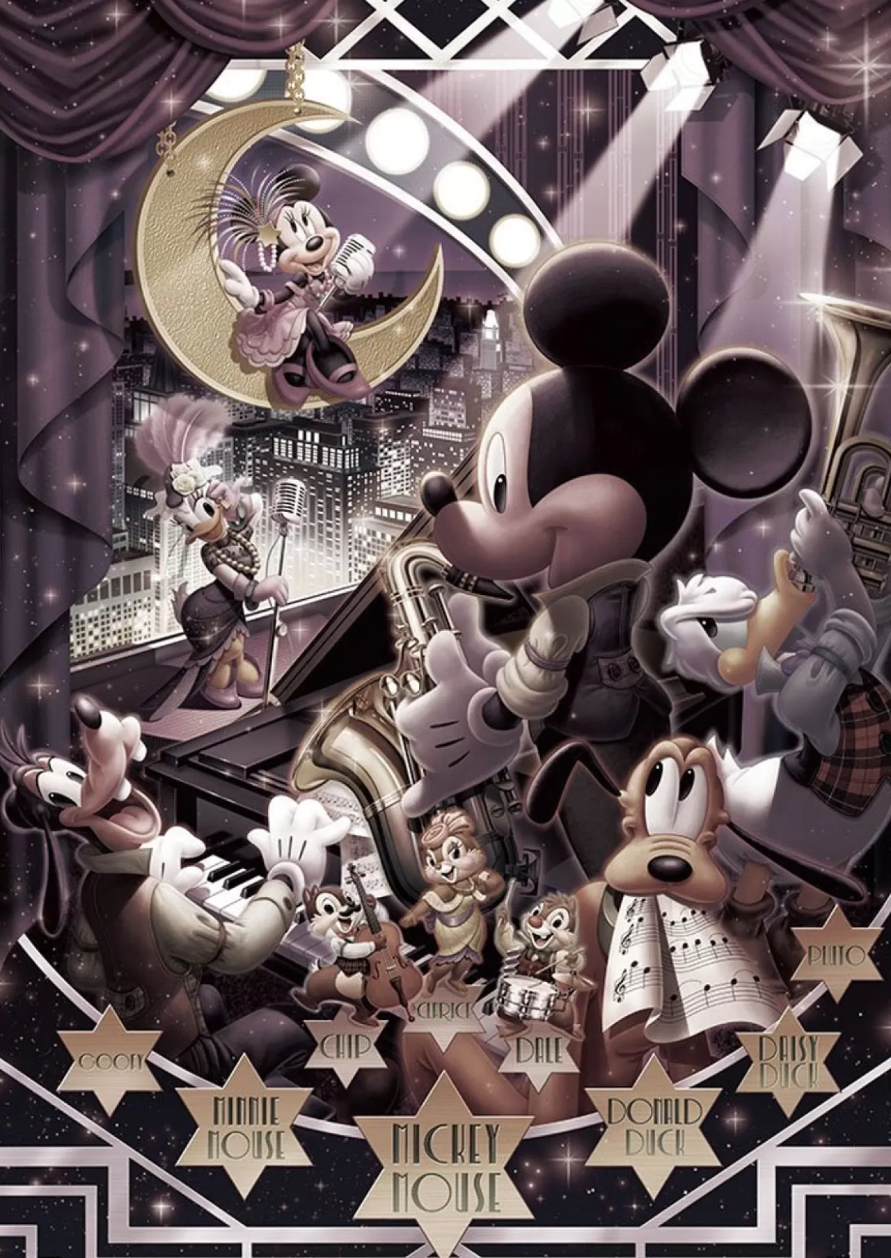 Tenyo Japan Jigsaw Puzzle D-108-811 Disney Mickey's Swinging Night (108 Pieces)