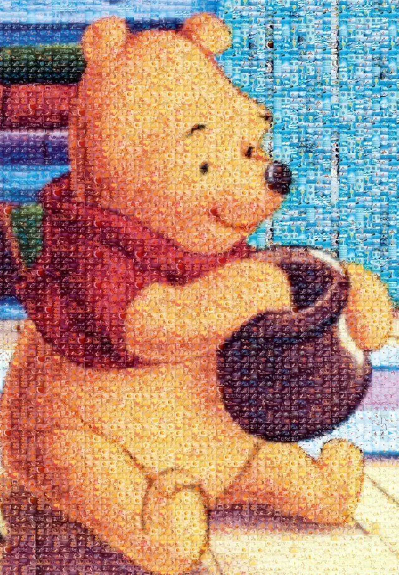 Tenyo Japan Jigsaw Puzzle D-1000-444 Disney Mosaic Art Winnie-The-Pooh (1000 Pie