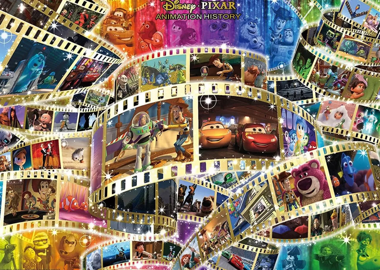 Tenyo Japan Jigsaw Puzzle D-300-003 Disney Pixar Animation History (300 Pieces)