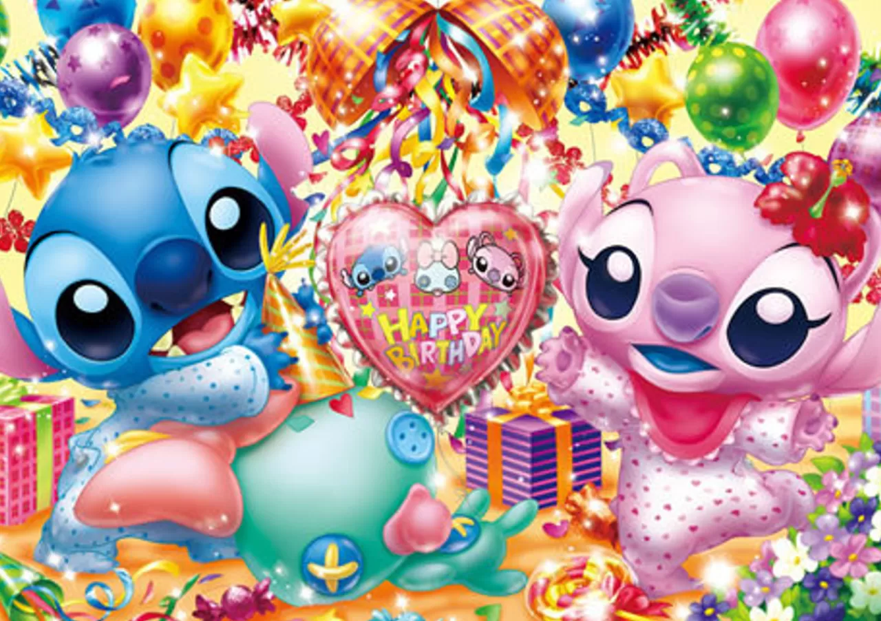 Tenyo Japan Jigsaw Puzzle D-200-893 Disney Stitch Happy Birthday (200 Pieces)