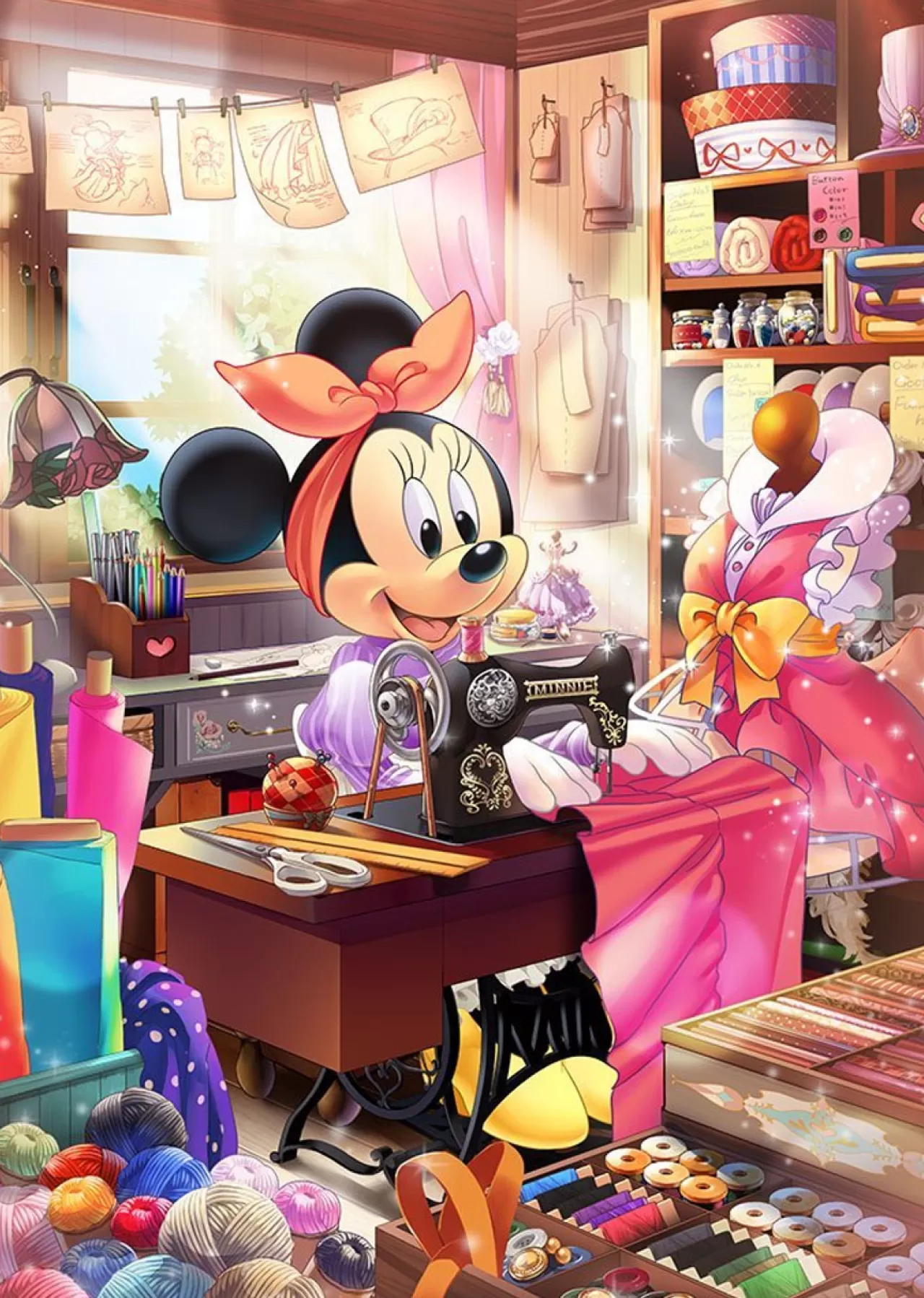 Tenyo Japan Jigsaw Puzzle D-500-475 Disney Tailor Minnie Mouse (500 Pieces)