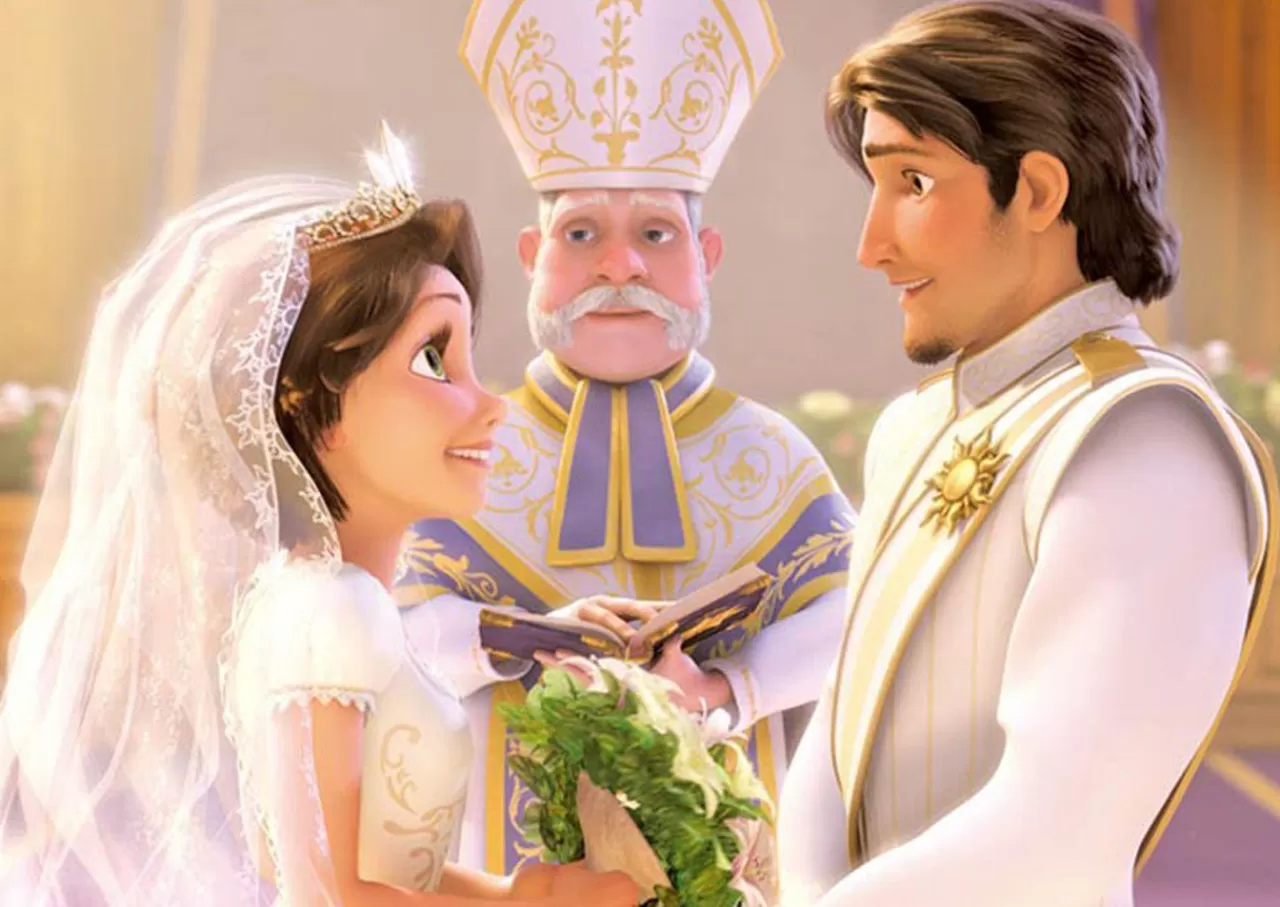 Tenyo Japan Jigsaw Puzzle D-108-796 Disney Tangled Rapunzel Wedding (108 Pieces)