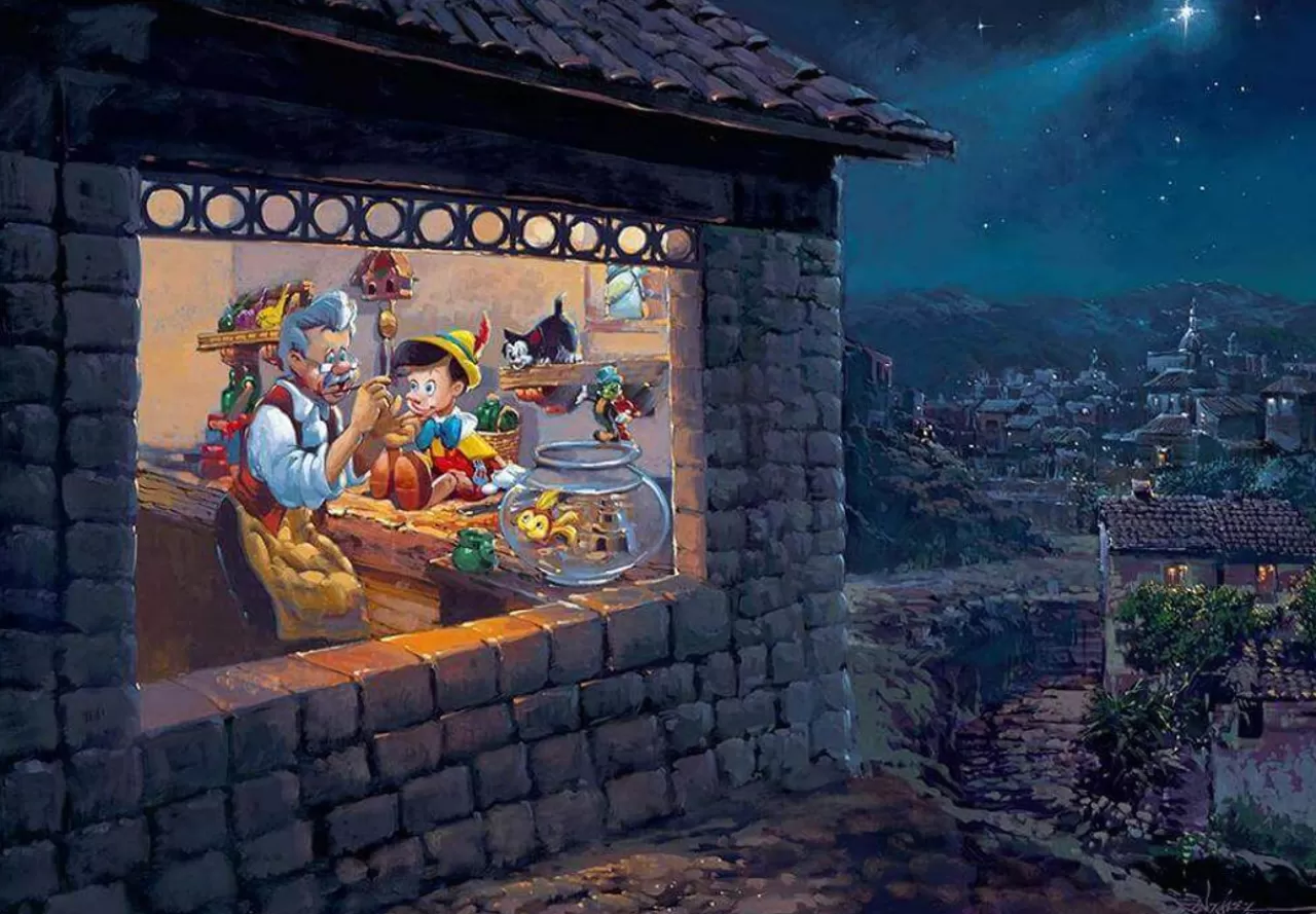 Tenyo Japan Jigsaw Puzzle D-1000-035 Disney The Wishing Star Pinocchio (1000 Pieces)