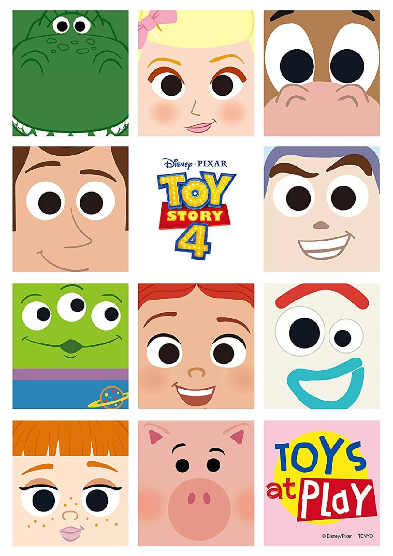 Tenyo Japan Jigsaw Puzzle D108-007 Disney Toy Story4 Toys At Play (108 Pieces)
