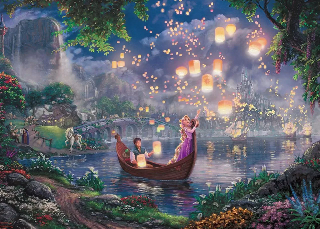 Tenyo Japan Jigsaw Puzzle D-2000-625 Thomas Kinkade Thomas Kinkade Disney Tangled Rapunzel (2000 Pieces)