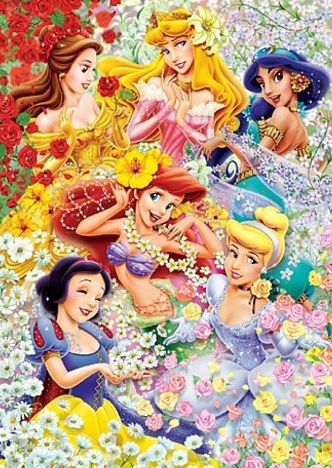 Tenyo Japan Jigsaw Puzzle Dg-315-104 Disney Floral Wedding (315 Pieces)