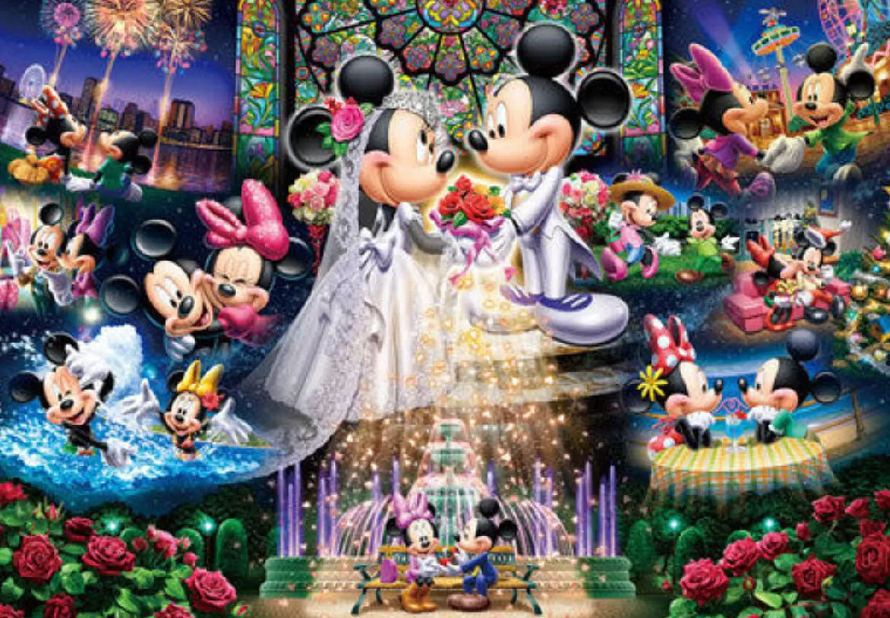 Tenyo Japan Jigsaw Puzzle Dg-2000-544 Disney Mickey Mouse Wedding (2000 Pieces)