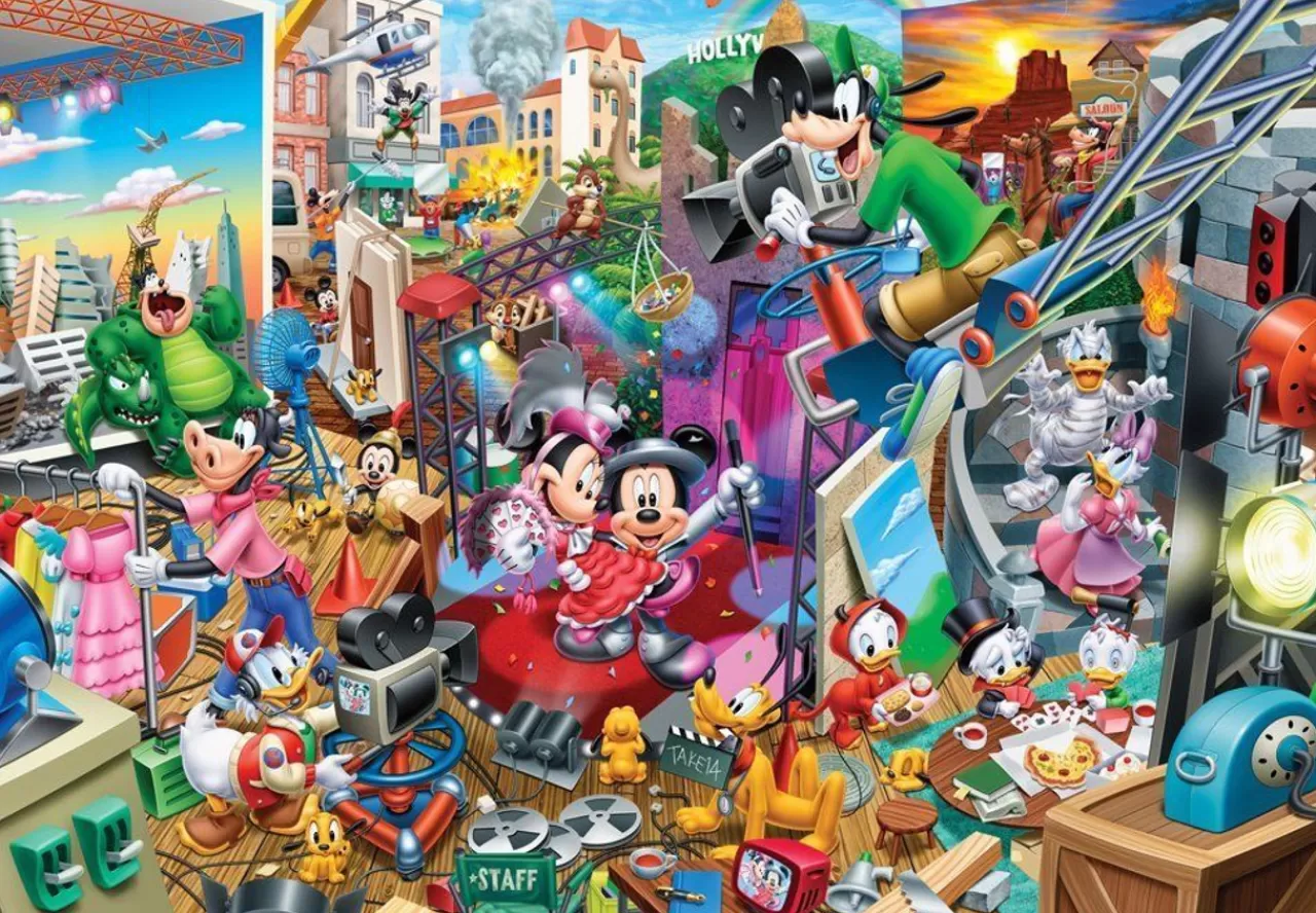 Tenyo Japan Jigsaw Puzzle Dg-2000-617 Disney Mickey Movie Studio (2000 Pieces)