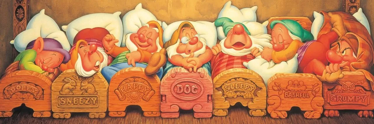 Tenyo Japan Jigsaw Puzzle Dg-456-735 Disney Seven Dwarfs (456 Small Pieces)