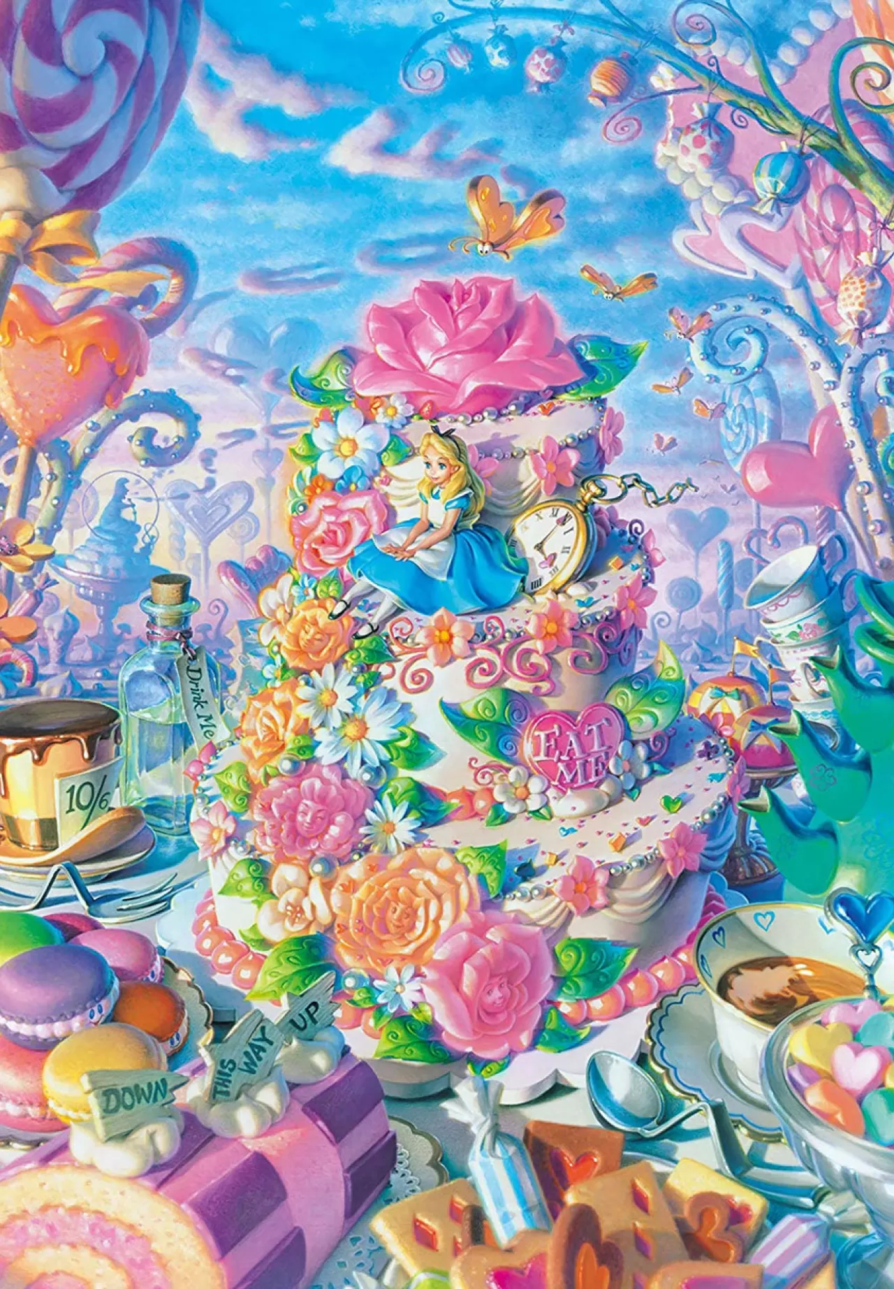 Tenyo Japan Jigsaw Puzzle Dpg500-593 Disney Alice In Sweets Land (500 S-Pieces)