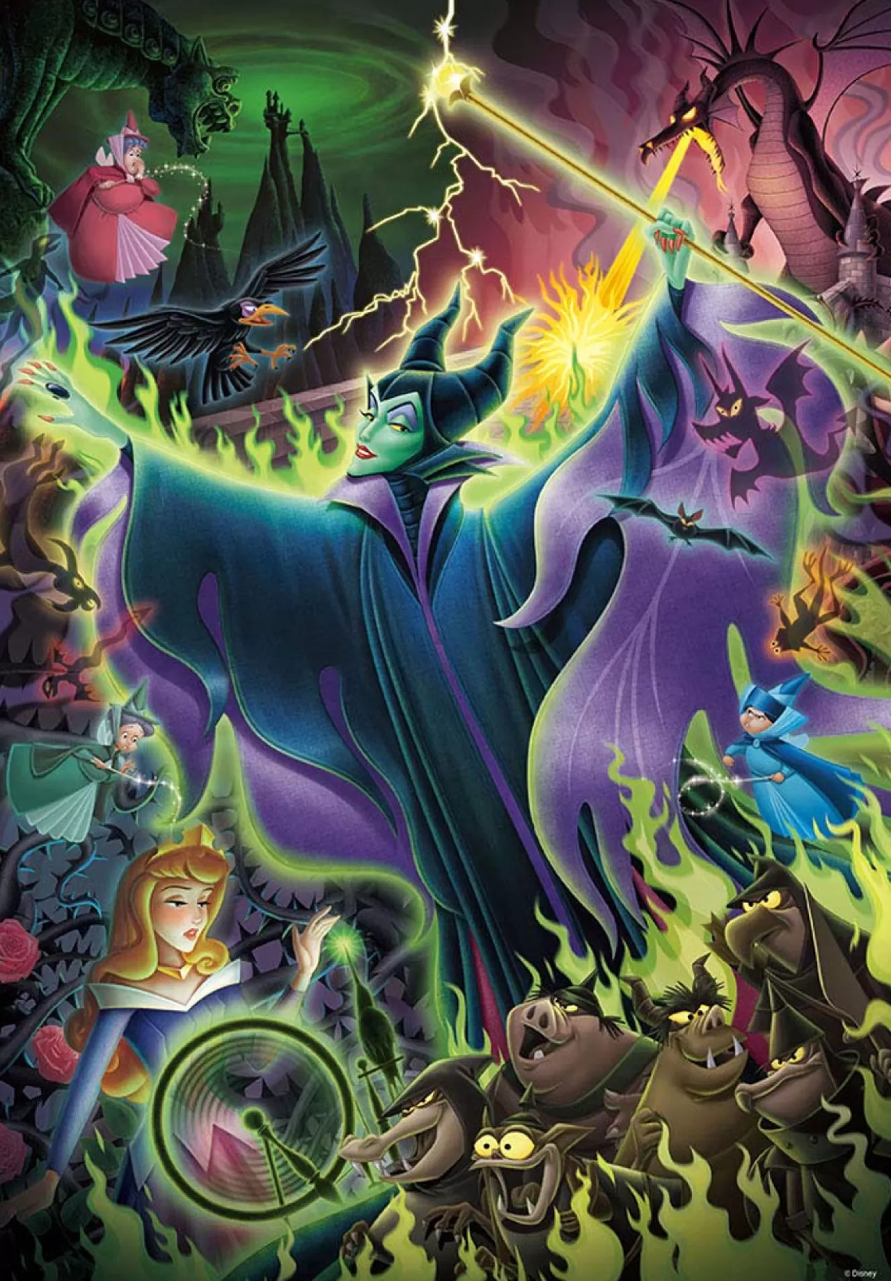 Tenyo Japan Jigsaw Puzzle Dpg500-221 Disney The Gift Of The Curse (Sleeping Beauty) (500 S-Pieces)