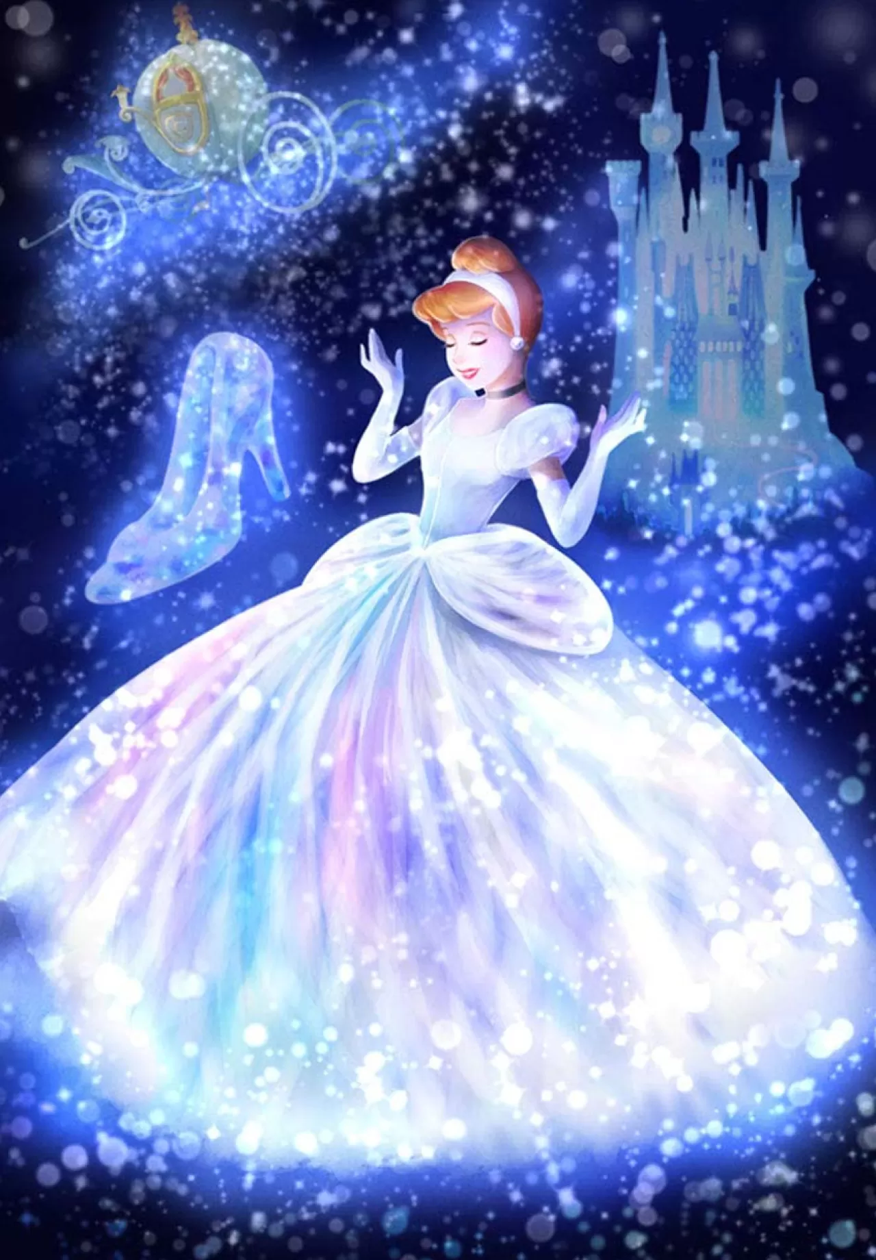 Tenyo Japan Jigsaw Puzzle Ds1000-774 Disney Cinderella Twinkle Shower (1000 Pieces)