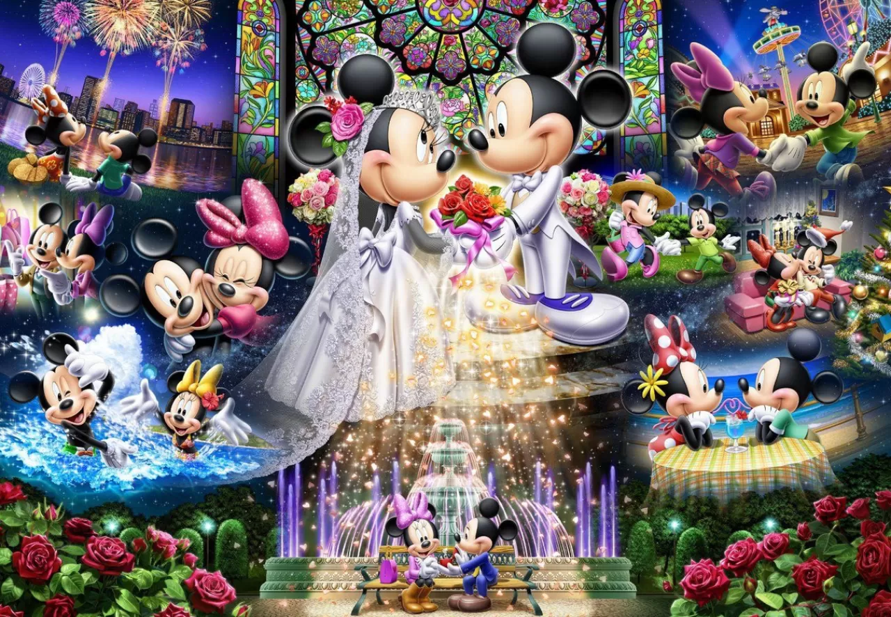 Tenyo Japan Jigsaw Puzzle Ds-1000-769 Disney Mickey Wedding Dream (1000 Pieces)