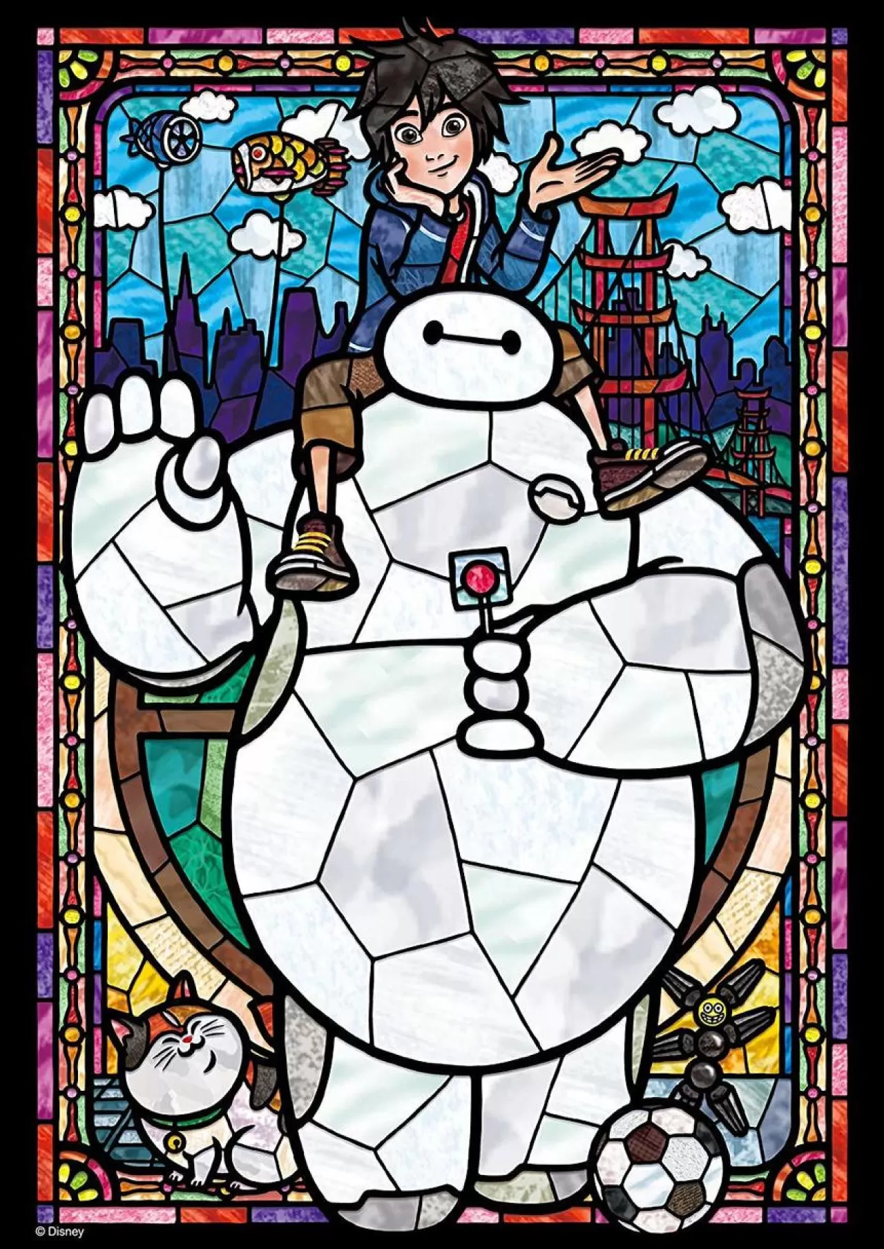Tenyo Japan Jigsaw Puzzle Dsg266-959 Big Hero 6 Baymax Stained Art (266 Pieces)
