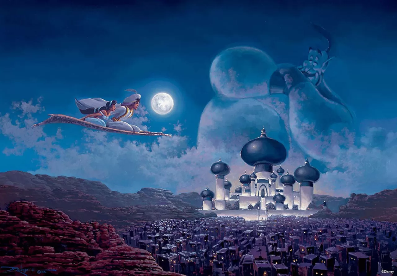 Tenyo Japan Jigsaw Puzzle Dsg500-436 Disney Aladdin Soaring In The Sky (500 Pieces)