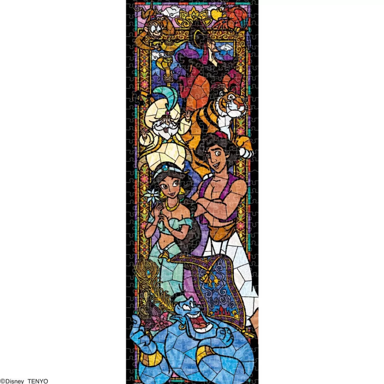 Tenyo Japan Jigsaw Puzzle Dsg456-737 Disney Aladdin Stained Glass (456 Pieces)
