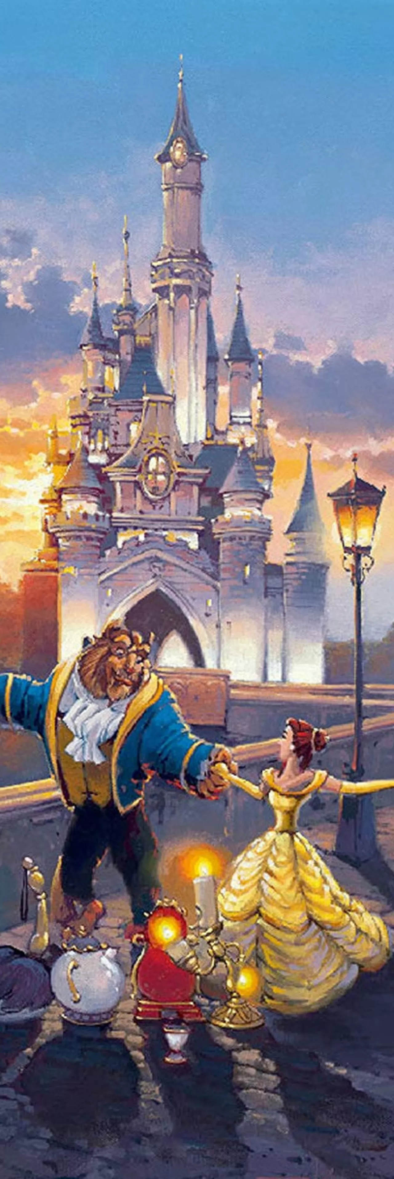 Tenyo Japan Jigsaw Puzzle Dsg456-709 Disney Beauty And The Beast Sunset Waltz (456 Pieces)