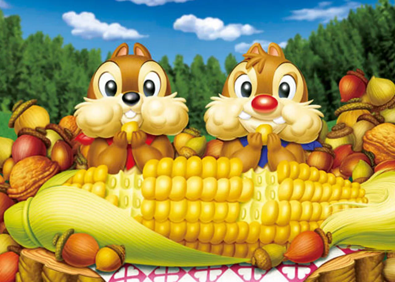 Tenyo Japan Jigsaw Puzzle Dsg-266-732 Disney Chip 'N Dale Lunch Time(266 Pieces)
